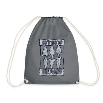 Let's Go To The Point Arrowhead Hunter - Drawstring Bag - grey - Front