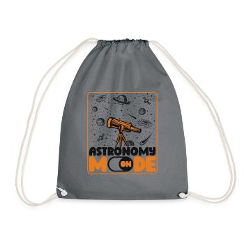 Astronomy Mode On Astronomy Photographer Cosmologist - Drawstring Bag - grey - Front