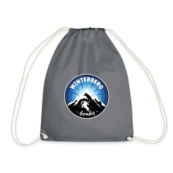 Skiing Winterberg Germany Blue - Drawstring Bag - grey - Front