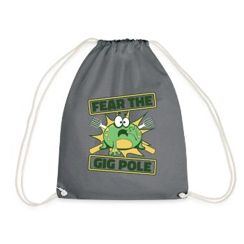 Fear The Gig Pole Toad Tadpole Tree Frog - Drawstring Bag - grey - Front