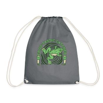 Frog Tastic Catcher Kaulquappe Laubfrosch Frosch - Turnbeutel - Grau - Vorne