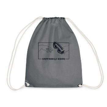 Michelangelo Creation of Adam Snowmobile Driver - Drawstring Bag - grey - Front