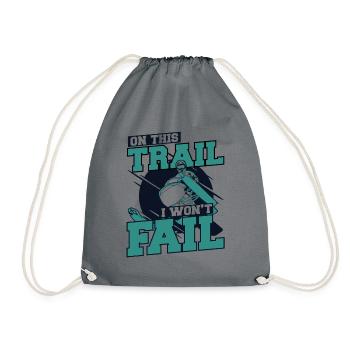 On This Trail I Won't Fail Snowmobile Driver - Drawstring Bag - grey - Front