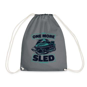 Just One More Sled I Promise Snowmobile Driver - Drawstring Bag - grey - Front