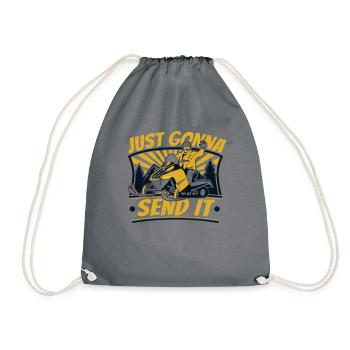 Just Gonna Send It Schneemotorrad Snowmobile - Turnbeutel - Grau - Vorne