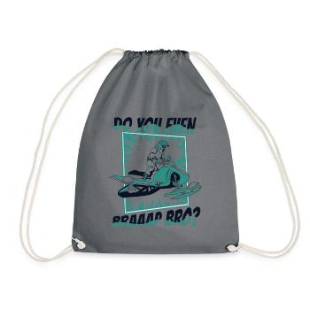 Do You Even Braaap Bro Motorschlitten Snowmobile - Turnbeutel - Grau - Vorne