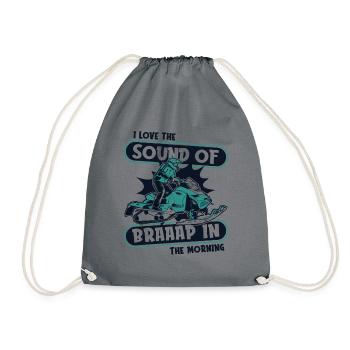 I Love The Sound Of Braap In The Morning Driver - Drawstring Bag - grey - Front
