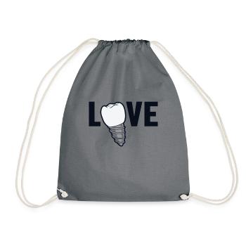 Love Dental Laboratory Dental Laboratory Dental Technician - Drawstring Bag - grey - Front