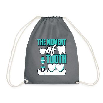 The Moment Of Tooth Dental Laboratory Dental Laboratory - Drawstring Bag - grey - Front