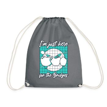 Just Here For The Bridges Dental Lab - Drawstring Bag - grey - Front