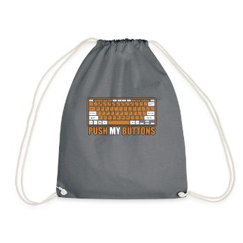 Push My Buttons Admin IT Operations Computer Scientist - Drawstring Bag - grey - Front