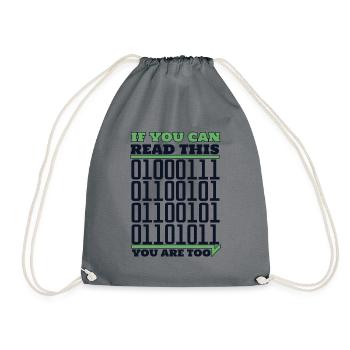 Si vous pouvez lire ceci, vous êtes trop informaticien - Sac de sport léger - gris - Devant