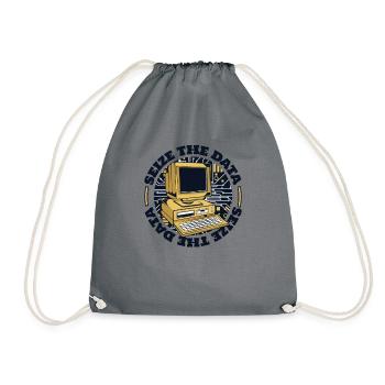 Seize The Data Admin IT Operations Computer Scientist - Drawstring Bag - grey - Front