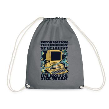 It's Not For The Weak Informatiker Admin - Turnbeutel - Grau - Vorne