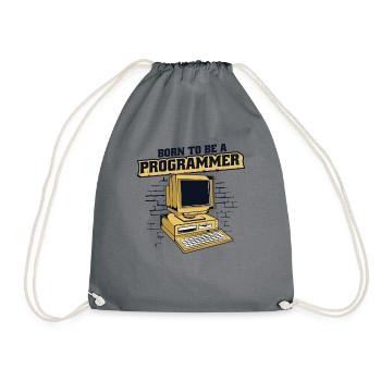 Né pour être un programmeur Développeur Coder - Sac de sport léger - gris - Devant