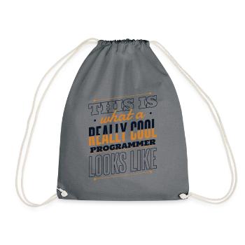 À quoi ressemble un programmeur vraiment cool - Sac de sport léger - gris - Devant