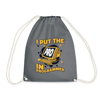 J’ai mis le pro dans Programmeur Developer Coder - Sac de sport léger - gris - Devant