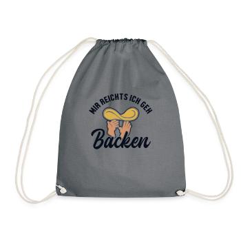 Mir reichts ich geh Pizza backen Pizzaofen Pizza - Turnbeutel - Grau - Vorne