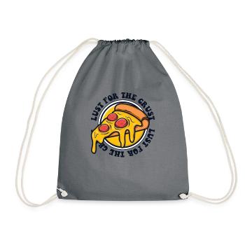 Lust For The Crust Pizza Pizza Tray Pizza Oven - Drawstring Bag - grey - Front