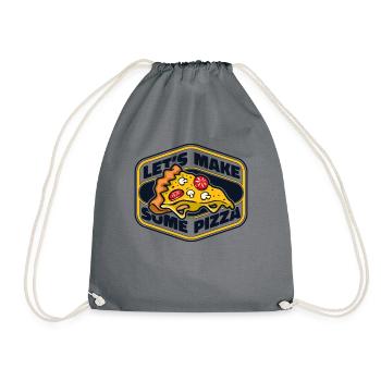 Let's Make Some Pizza Pizza Tray Pizza Oven Pizza - Drawstring Bag - grey - Front