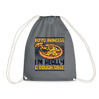 Pizza Princess Pizza Pizzablech Pizzaofen - Turnbeutel - Grau - Vorne