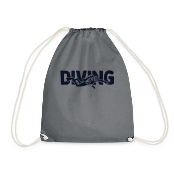 Diving Goggles Diving Mask Diving Fins - Drawstring Bag - grey - Front