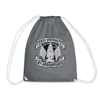 Facilement distrait par les pointes de flèches Jagdspitzen - Sac de sport léger - gris - Devant