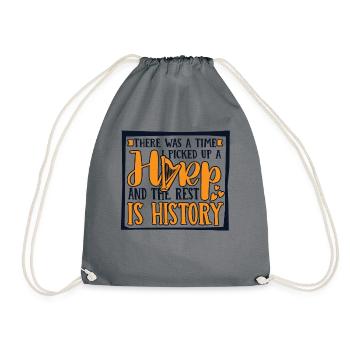 And The Rest Is History Harp Music Harp - Drawstring Bag - grey - Front