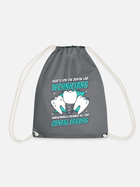 All Our Dental Errors Dentallabor Zahnlabor - Turnbeutel - Grau