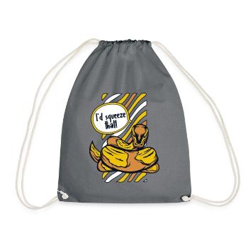 I'd Squeeze That Python Schlange Banana Ball - Turnbeutel - Grau - Vorne