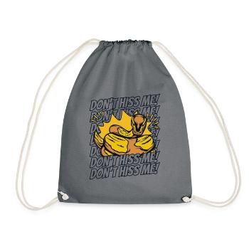 Don't Hiss Her Schuppenkriechtiere Python Banana - Drawstring Bag - grey - Front