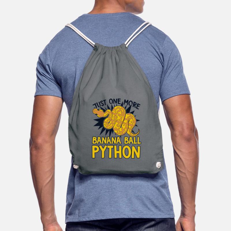 Just One More Snake Python Banana Ball Python Drawstring Bag