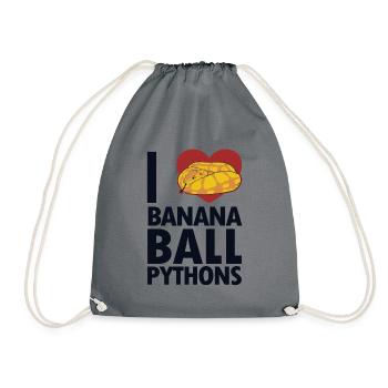 J’adore Boule de banane Pythons Boule de banane Serpent - Sac de sport léger - gris - Devant