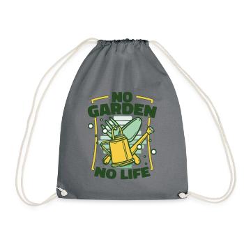 No Garden No Life Horticultural Allotment Garden - Drawstring Bag - grey - Front