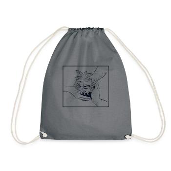 allotment garden allotment garden horticulture gardener - Drawstring Bag - grey - Front