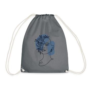 Lineart allotment garden allotment garden horticulture - Drawstring Bag - grey - Front