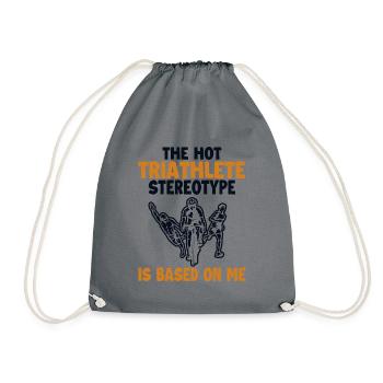 Hot Triathlete Stereotype is Based On Me - Turnbeutel - Grau - Vorne