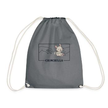 Michelangelo Creation of Adam Chinchilla Longhair - Drawstring Bag - grey - Front