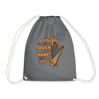 Tu veux toucher ma harpe harpe de concert harpe harpe - Sac de sport léger - gris - Devant