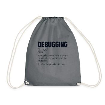Définition de débogage Développeur Codeur Programmeur - Sac de sport léger - gris - Devant