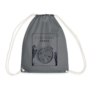 Pizza Maker Chinese Hanzi Pizzablech Pizzaofen - Turnbeutel - Grau - Vorne