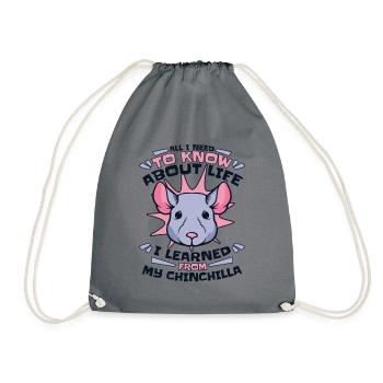 J’ai appris de My Chinchilla Shorttail Longhair - Sac de sport léger - gris - Devant