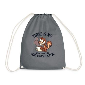 Trop de café Écureuil gris Écureuil Écureuil Écureuil - Sac de sport léger - gris - Devant