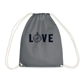 Love Mountain Hiking Trekking Hikers Hiking - Drawstring Bag - grey - Front