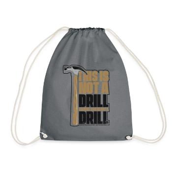 Ceci n’est pas un technicien en bois de charpentier de forage - Sac de sport léger - gris - Devant