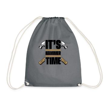 C’est l’heure du marteau Charpentier Technicien en bois Charpentier - Sac de sport léger - gris - Devant