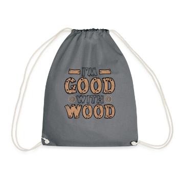 Je suis bon avec le menuisier bois technicien en bois - Sac de sport léger - gris - Devant