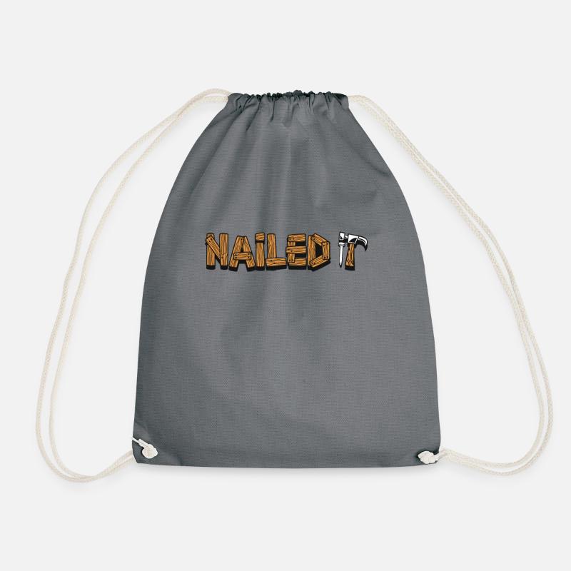 Nailed It Schreiner Carpenter Holztechniker - Turnbeutel - Grau