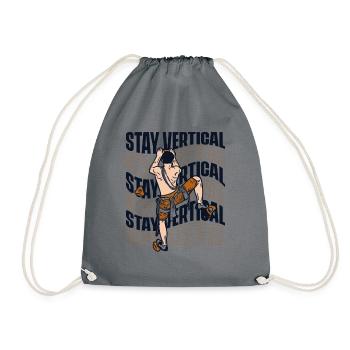 Stay Vertical Alpinklettern Sportklettern Kraxler - Turnbeutel - Grau - Vorne