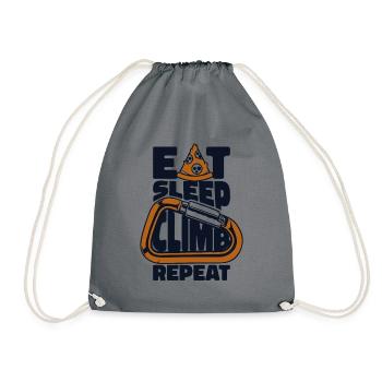 Manger, dormir, grimper, répéter, bloc, escalade de vitesse - Sac de sport léger - gris - Devant